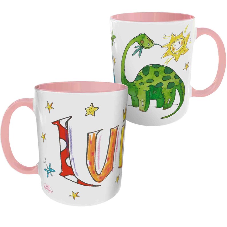 Tasse Brontosaurus, Keramik , Tasse mit Namen, RosiRosinchen image 8