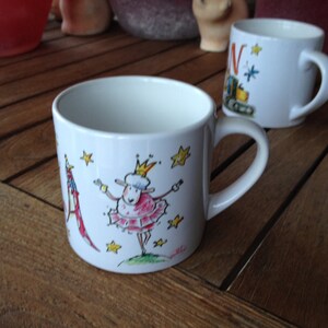 Kleine Kindertasse mit Baustelle, Bagger , RosiRosinchen Bild 2