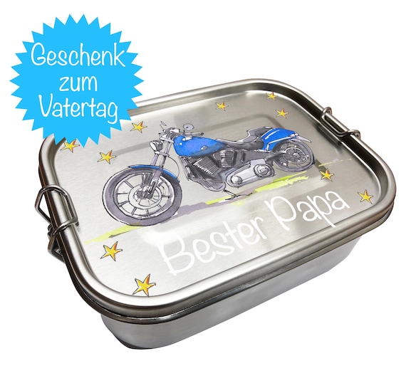 Bester Papa Edelstahl Brotdose Mit Radlader, Brotdose Papa, Vatertagsgeschenk, Papa Weihnachtsgeschenk, Rosirosinchen