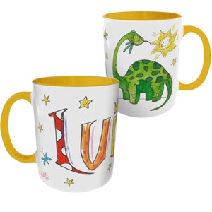 Tasse Brontosaurus, Keramik , Tasse mit Namen, RosiRosinchen image 6