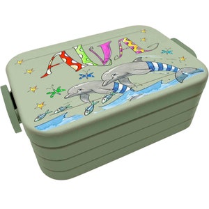 Delfin Lunchbox MEPAL2, Delphin Kinder Brotdose mit Namen, Geschenk zur Einschulung, Schultütenfüllung, RosiRosinchen image 7