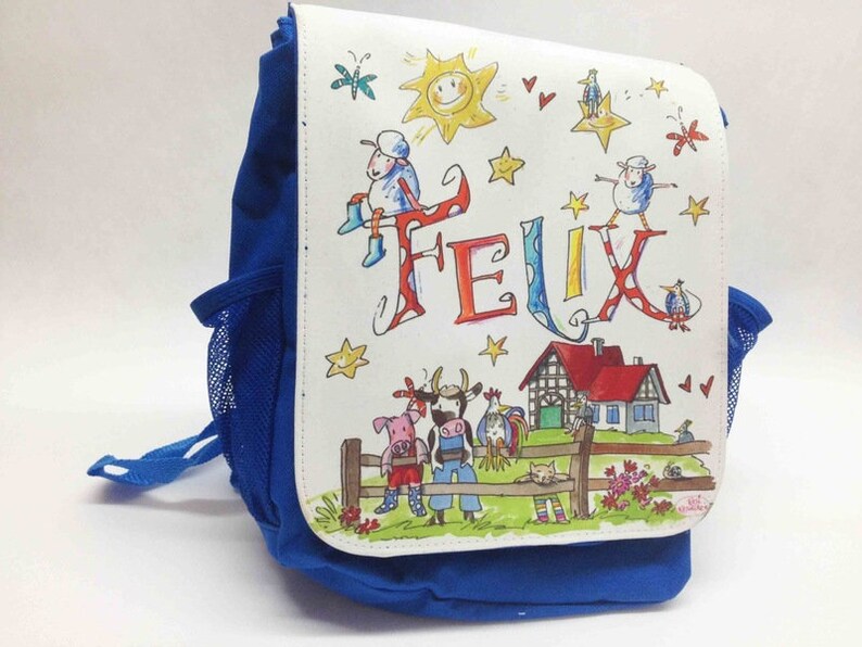 Bauernhof Kindergarten-Rucksack mit Namen image 1