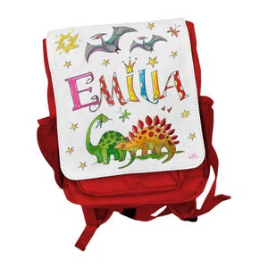 Dino1 Kinderrucksack mit Name , Kindergartenrucksack Dino , Rucksack für Jungs , Kinderrucksack, RosiRosinchen