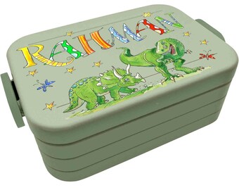 Lunchbox Dino grün, RosiRosinchen, Geschenk Ostereiersuche