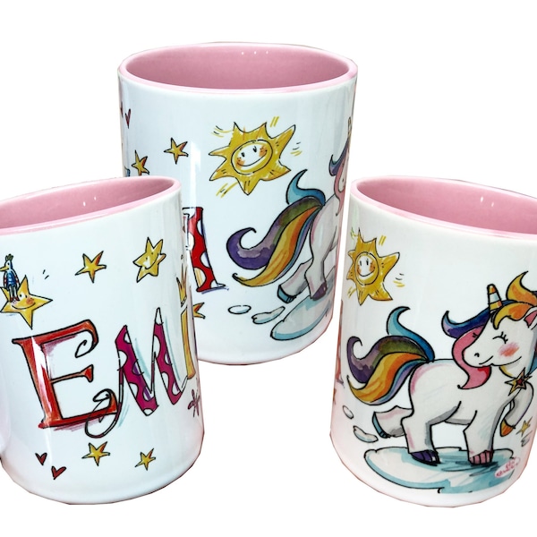 Tasse Einhorn mit Namen, RosiRosinchen