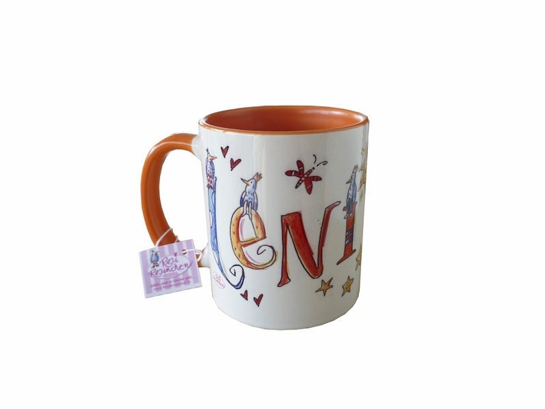 Orange Tasse mit Namen , RosiRosinchen Bild 1