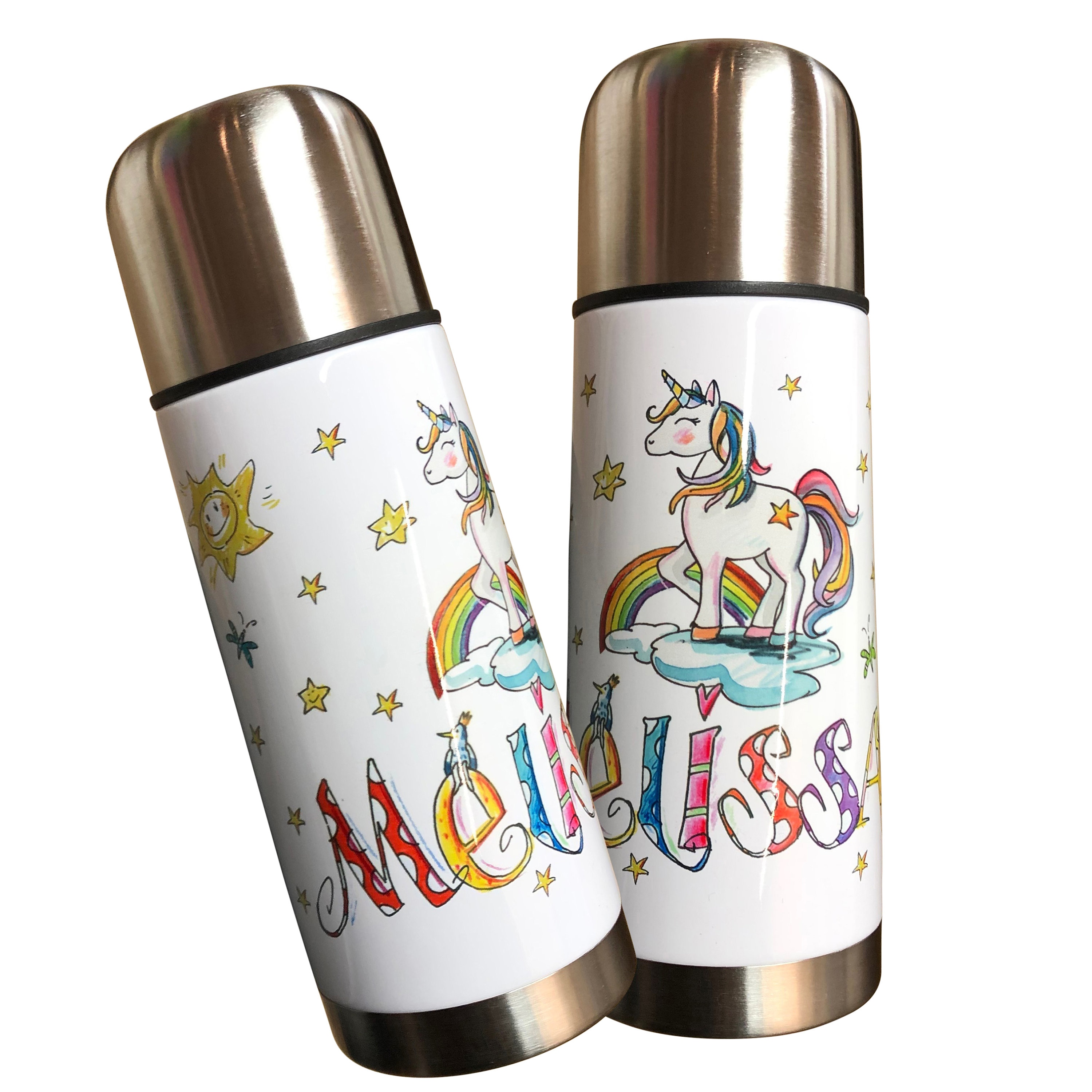Thermos Flask Rainbow Thermos Drinking Bottle With - Etsy Denmark