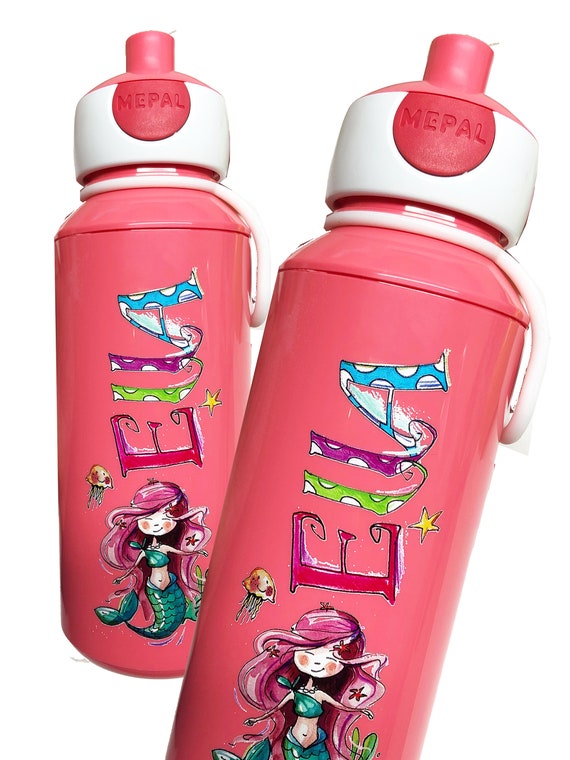 Trinkflasche Kindergarten Personalisiert 400 Ml, Trinkflasche Kinder Pop-up, Mepal Trinkflasche Mit Namen, Trinkflasche Einschulung