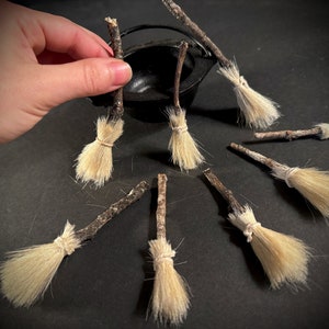 Handmade Miniature Broom: Witchy Decor, 3-4 Inch