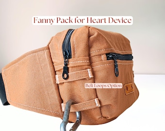 Heart Medical Device Fanny Pack | VLAD HeartMate 3 Controller Carrier | Carhartt Canvas 5L Belt Bag | Left or Right Driveline Access