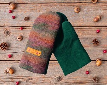 Mens Wool Mittens | Wide & XL |  Merino Brown Extra Large Mitten for Men | Cozy Fleece Lining | Warm Lined Gloves Cold Weather Outdoor Gear