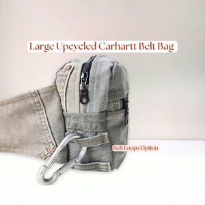 Rugged Foraging 3L Belt Bag | Upcycled Carhartt Canvas Fanny Pack | Waterproof Crossbody | Long Strap | Moss Green 12oz Cotton Canvas