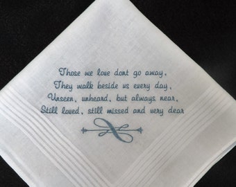 Personalized  Remembrance Sentiment Handkerchief