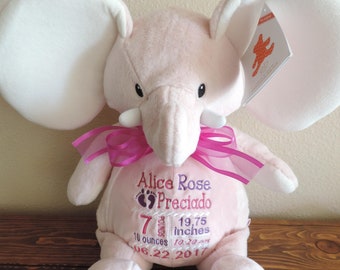 Personalized Birth Announcement  Stuff Animal