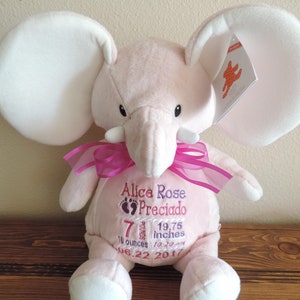 Personalized Birth Announcement  Stuff Animal