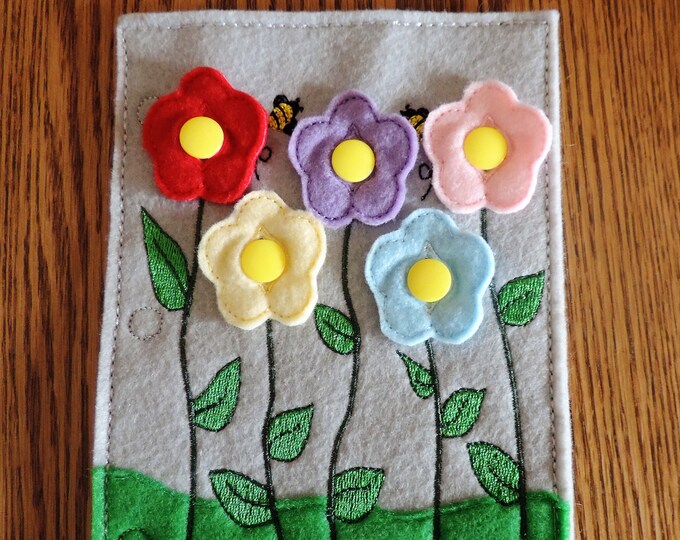 Flower Quiet Book Page basic Etsy