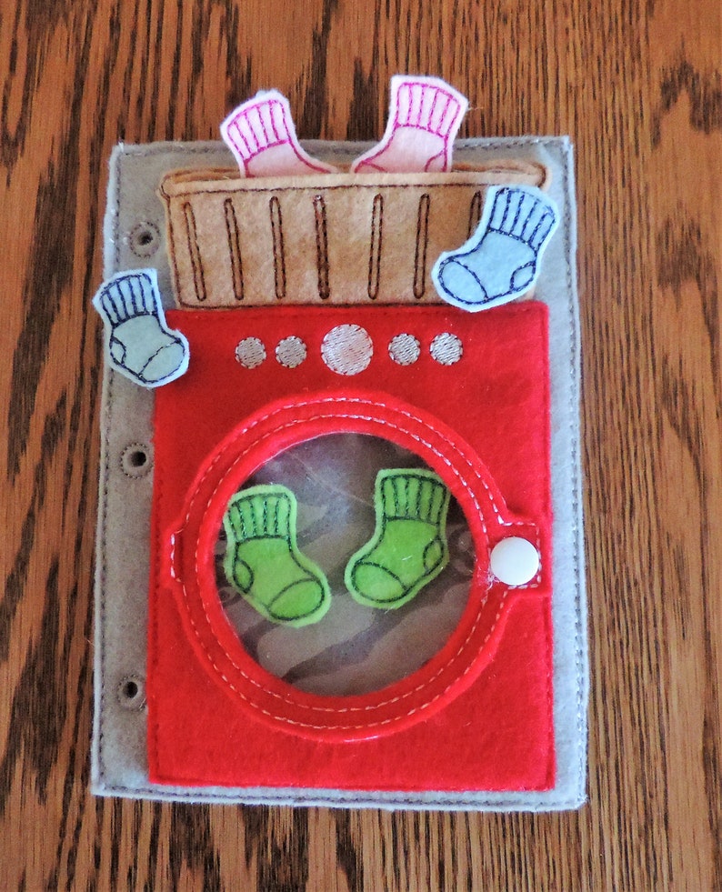 Washing Machine Quiet Book Page basic Etsy UK