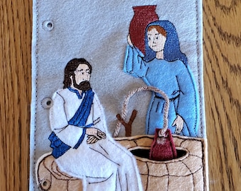 Woman at the well Quiet Book page (Basic)