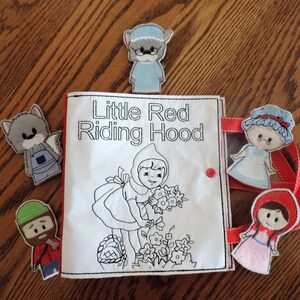 Little Red Finger Puppets/ Coloring book/ book