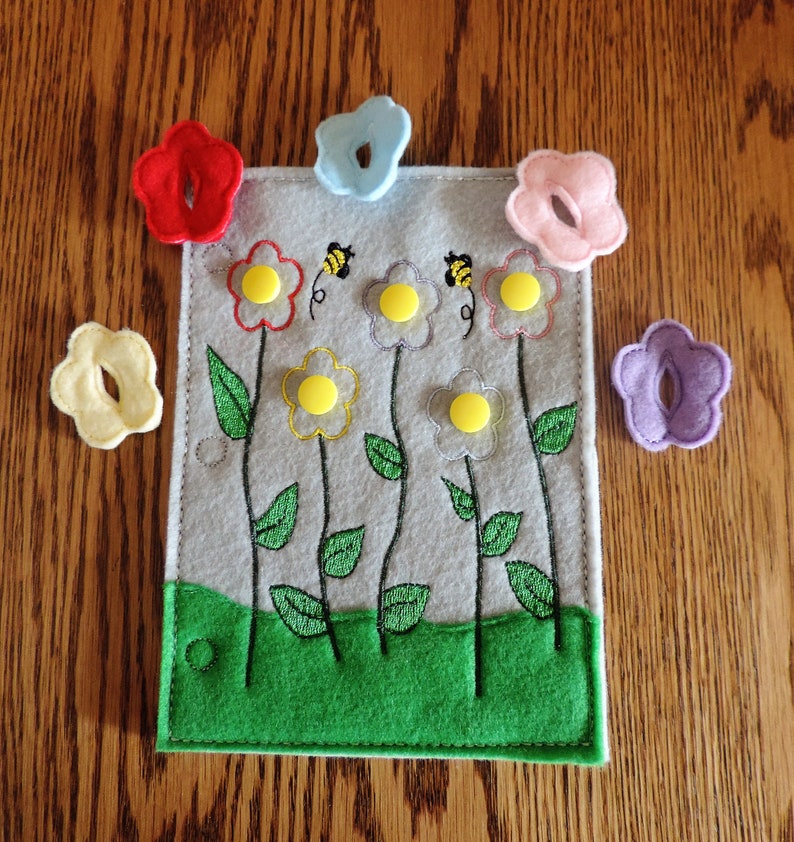 Flower Quiet Book Page basic Etsy