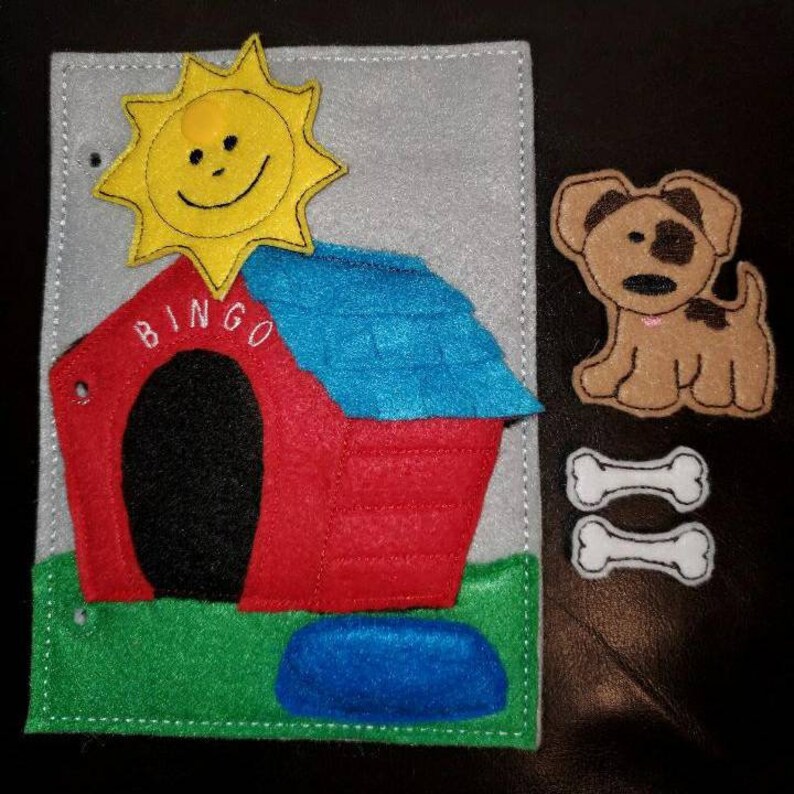 Dog and Dog House Quiet Book Page basic Etsy