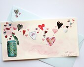 Collage Valentine's Day Love Card - Hearts from a Jar - All You Need is love