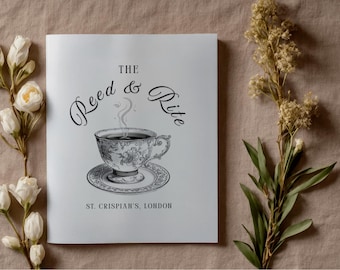 Reed & Rite Teacup Print Emma M. Lion Bookish Decor Book Club (Digital Download)