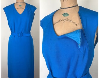 Vintage 1960s 60s DeDe Johnson zipper dress