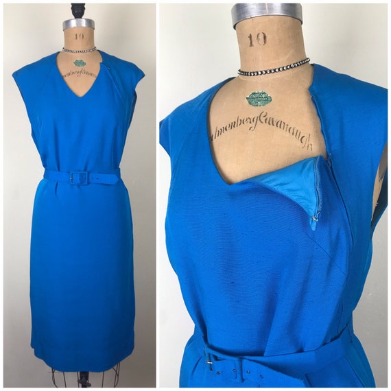 Vintage 1960s 60s Dede Johnson Zipper Dress