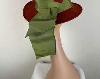 Buy Vintage 1940s 40s Keneth Hopkins Wool Felt Hat With  display picture 1
