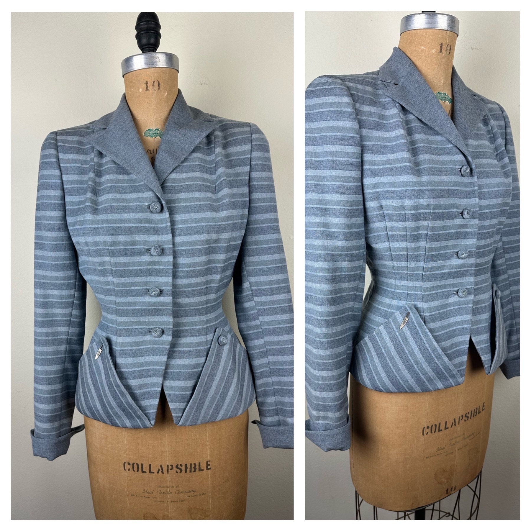 1950s Striped Blazer - Etsy