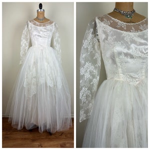 Vintage 1950s 50s Wedding Dress