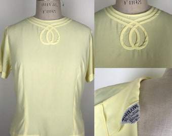 1940s 40s 1950s 50s Morlove the Couturier blouse yellow blouse