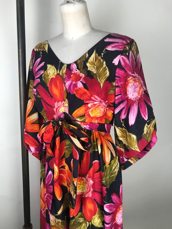 1960s 60s Floral cotton lurex jumpsuit by Jenelle - image 9