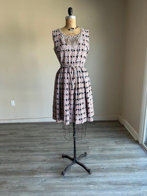 thai cotton dress Vintage 1960s 60s with cage neckline size medium YGroup_107042 leaving a lasting impression casual modern thai dress Summer Wedding Guest Dresses Color:Nocturnal Navy Sequins