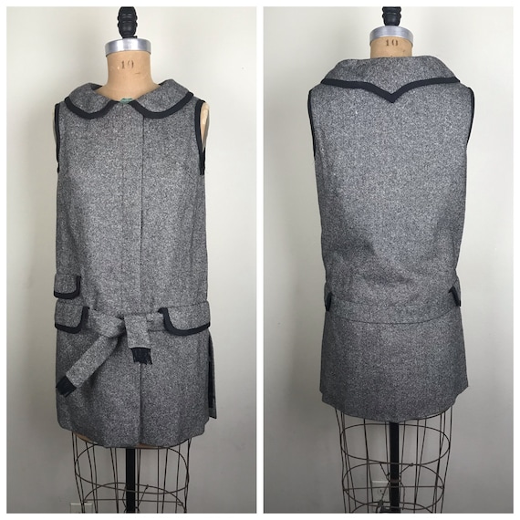 Vintage 1960s 60s Tweed vest top Mam’selle by Bet… - image 1