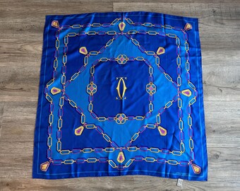 Vintage 1990s 90s Must de Cartier silk scarf
