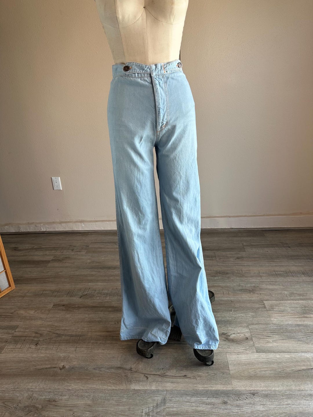 Vintage 1970’s 70’s Chemin De Fer Light Blue High Rise Jeans 26 Inch ...