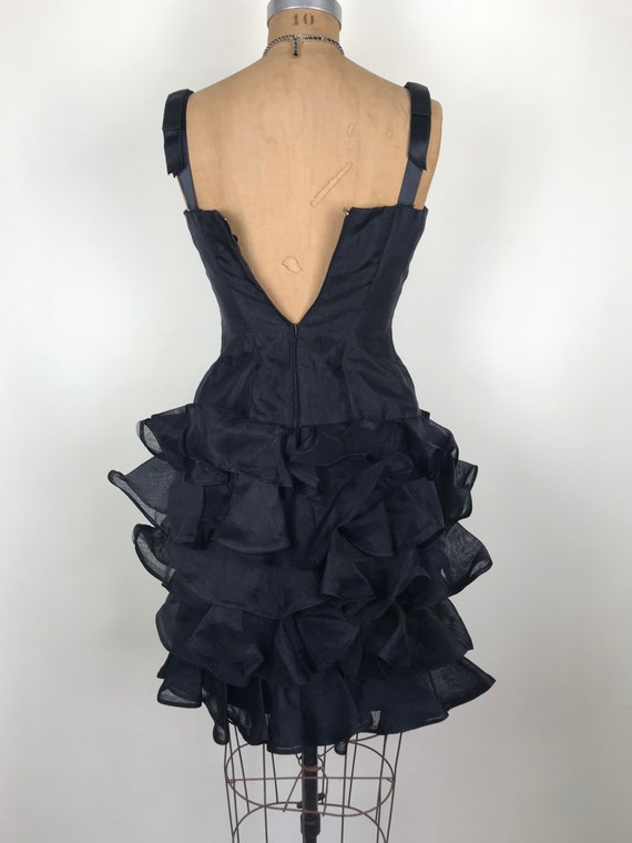 Vintage 1980s 80s Victor Costa Organza Dress with… - image 5