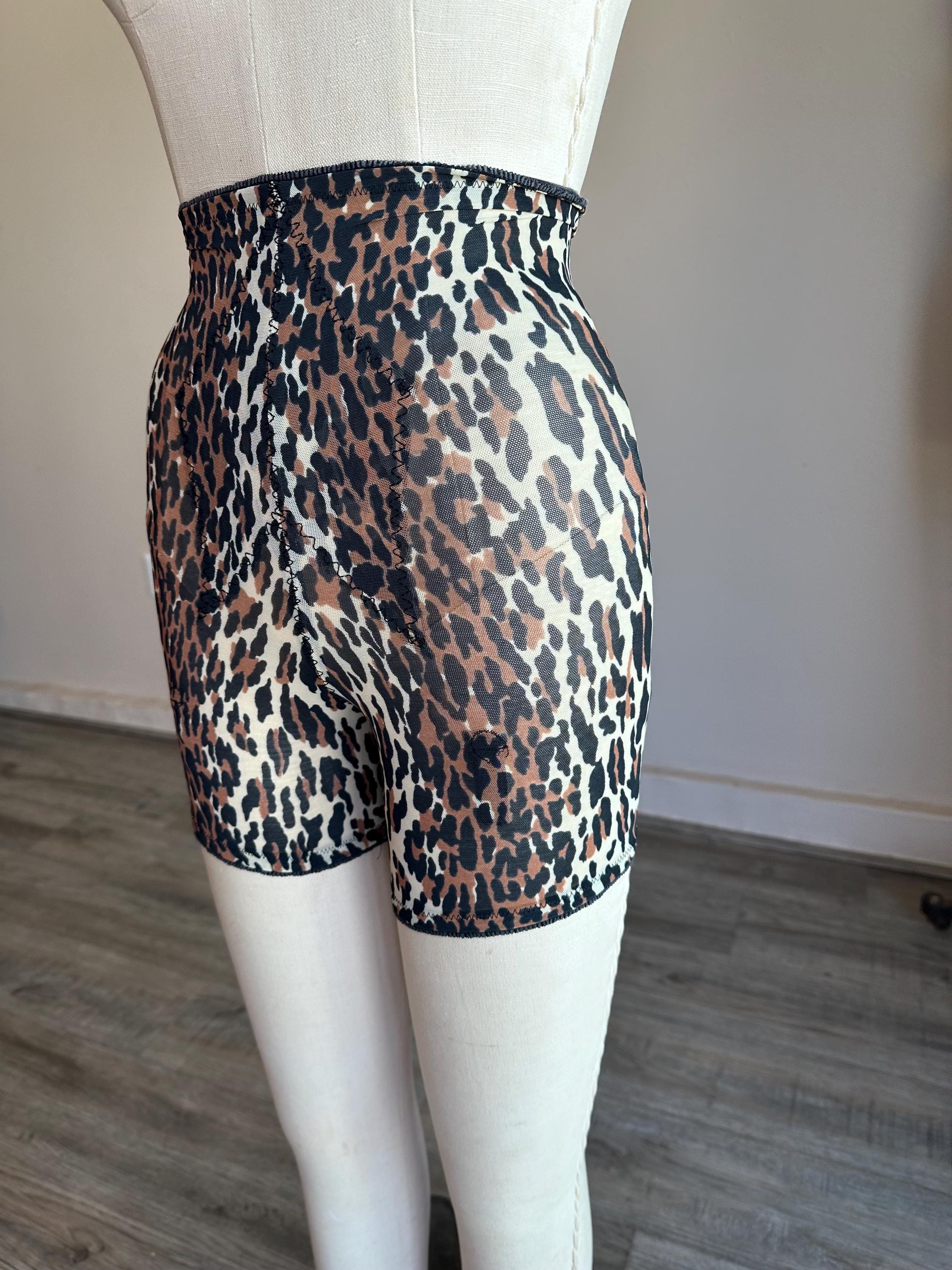 Vintage 1960’s 60’s Vanity Fair Leopard Print Girdle Pettipants Shape