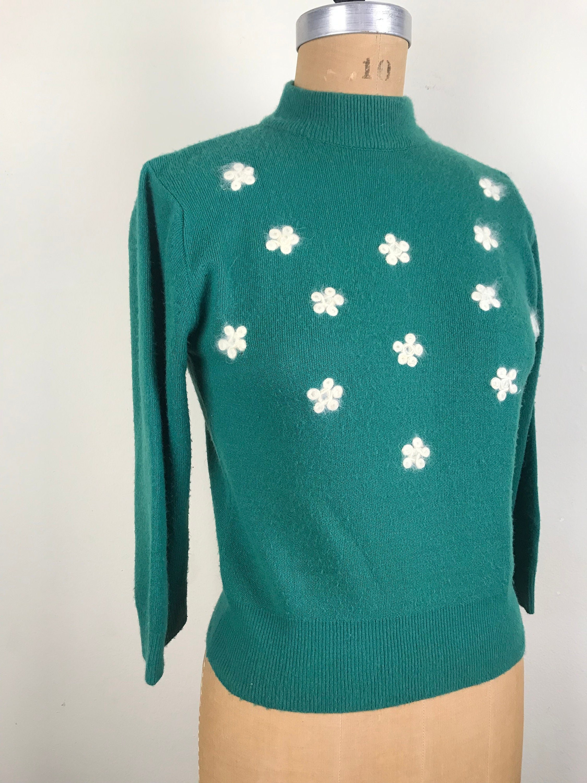 Vintage 1950s 50s Tish U Knit Orlon Acrylic and Angora