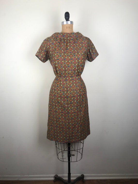 Vintage 1960s 60s cotton day dress - image 2