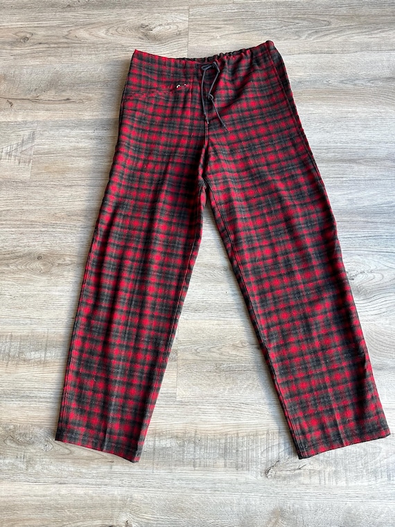 Vintage 1950s 50s Pendleton Plaid Wool Pants Holiday Plaid - Etsy