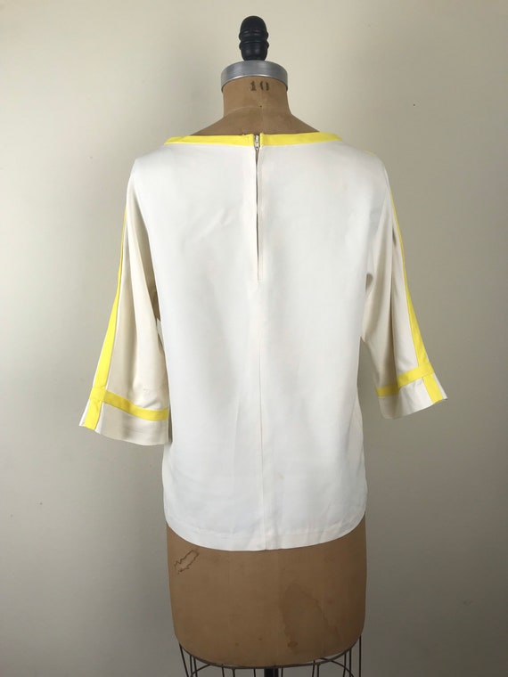 Vintage 1960s 60s color block blouse - image 6