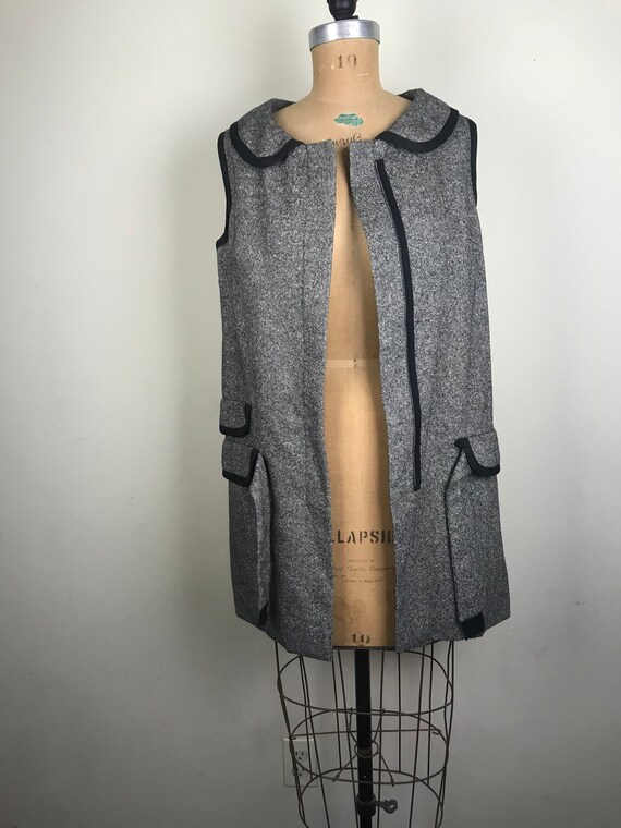 Vintage 1960s 60s Tweed vest top Mam’selle by Bet… - image 10
