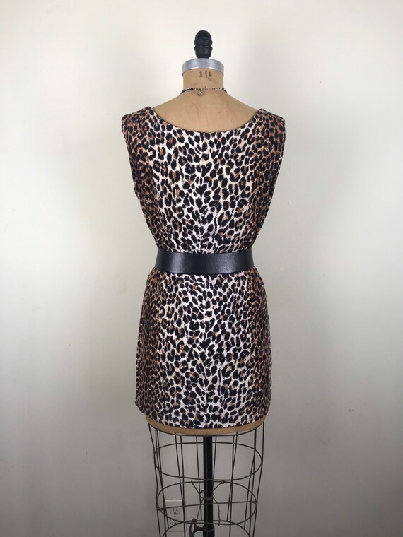 Vintage Corduroy Paneled Leopard Dress main image 1