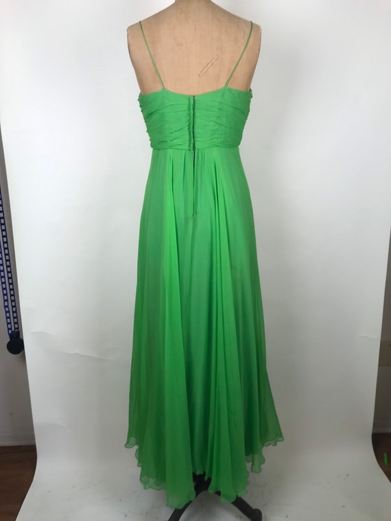 Vintage 1960s 60s Joseph Magnin Kelly Green beade… - image 4