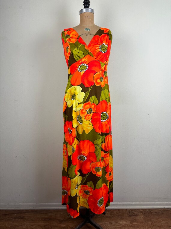 Vintage 70s Hawaiian Print Dress/ US 10/ 1970s - Etsy