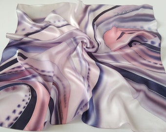 Designer 100% silk scarf gift for women handpainted Handmade scarves Dyed silk scarf, Neck scarf, Wedding  party gift