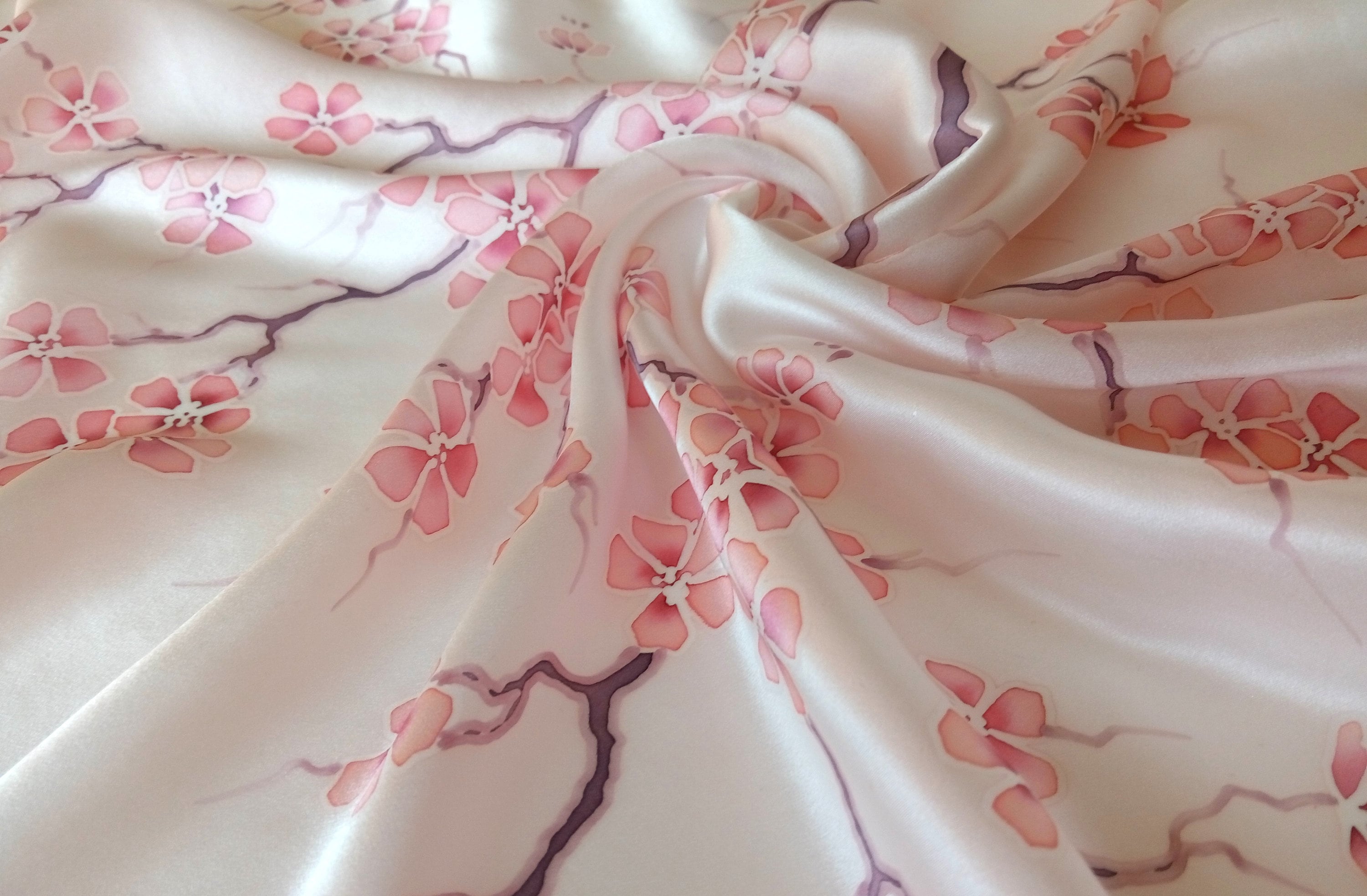 PRE-ORDER Cashmere Silk Scarf - Cherry Blossom – Cara Cashmere